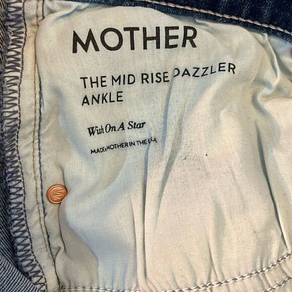 Mother Mid Rise Dazzler Ankle 30 Wish on a Star $248 - Picture 6 of 9